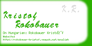 kristof rokobauer business card